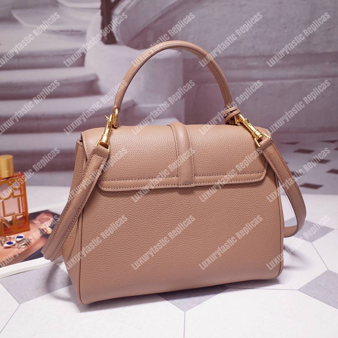 Ce**e small 16 bag in grained calfskin beige