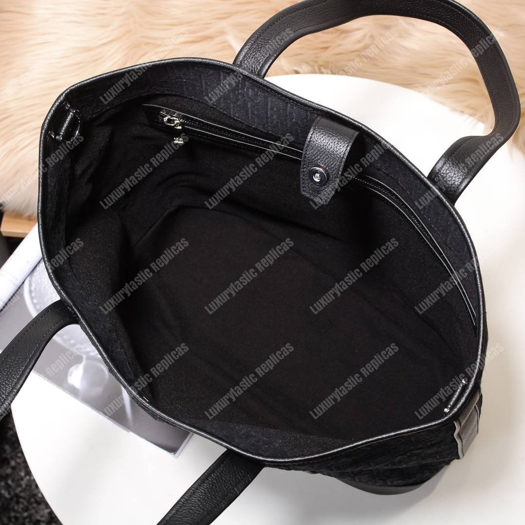 black voyage D*or oblique tote bag