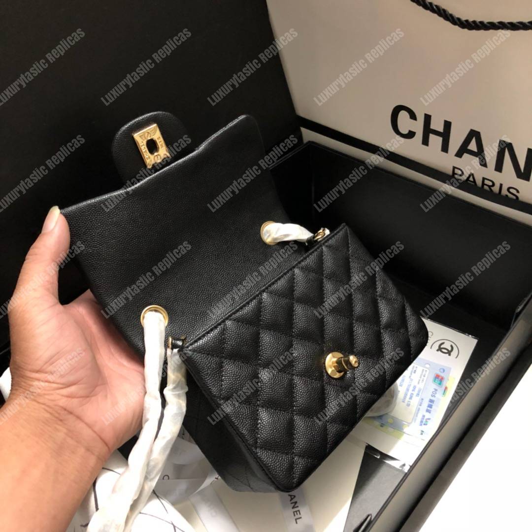 Ch*el mini flap bag black