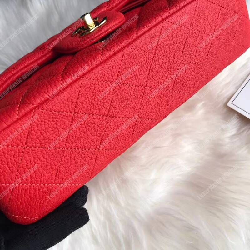 Ch*el medium classic handbag red