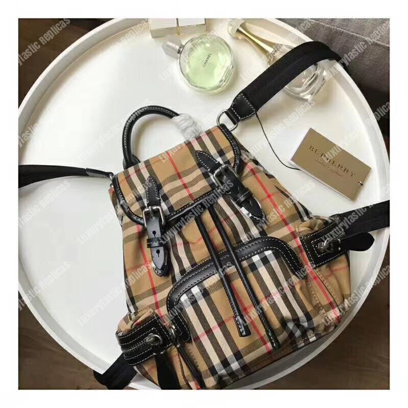 B**rry the small rucksack in vintage checkers