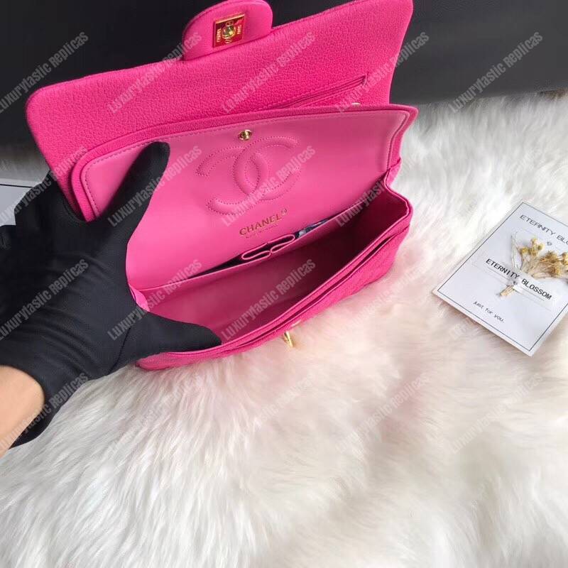 Ch*el medium classic handbag pink