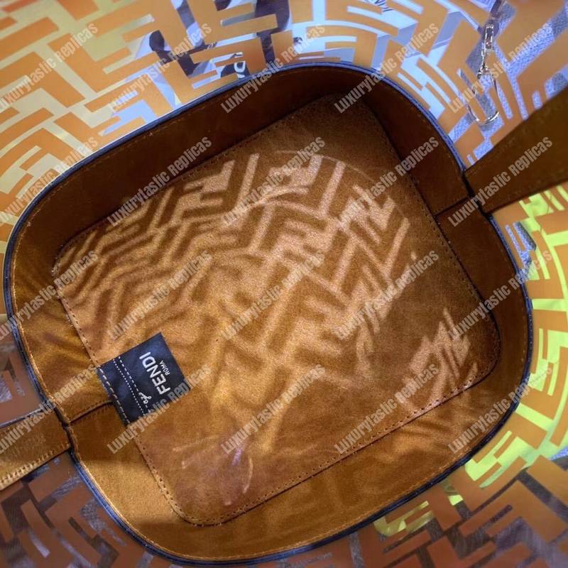 F**di mon tresor bag in polyurethane brown