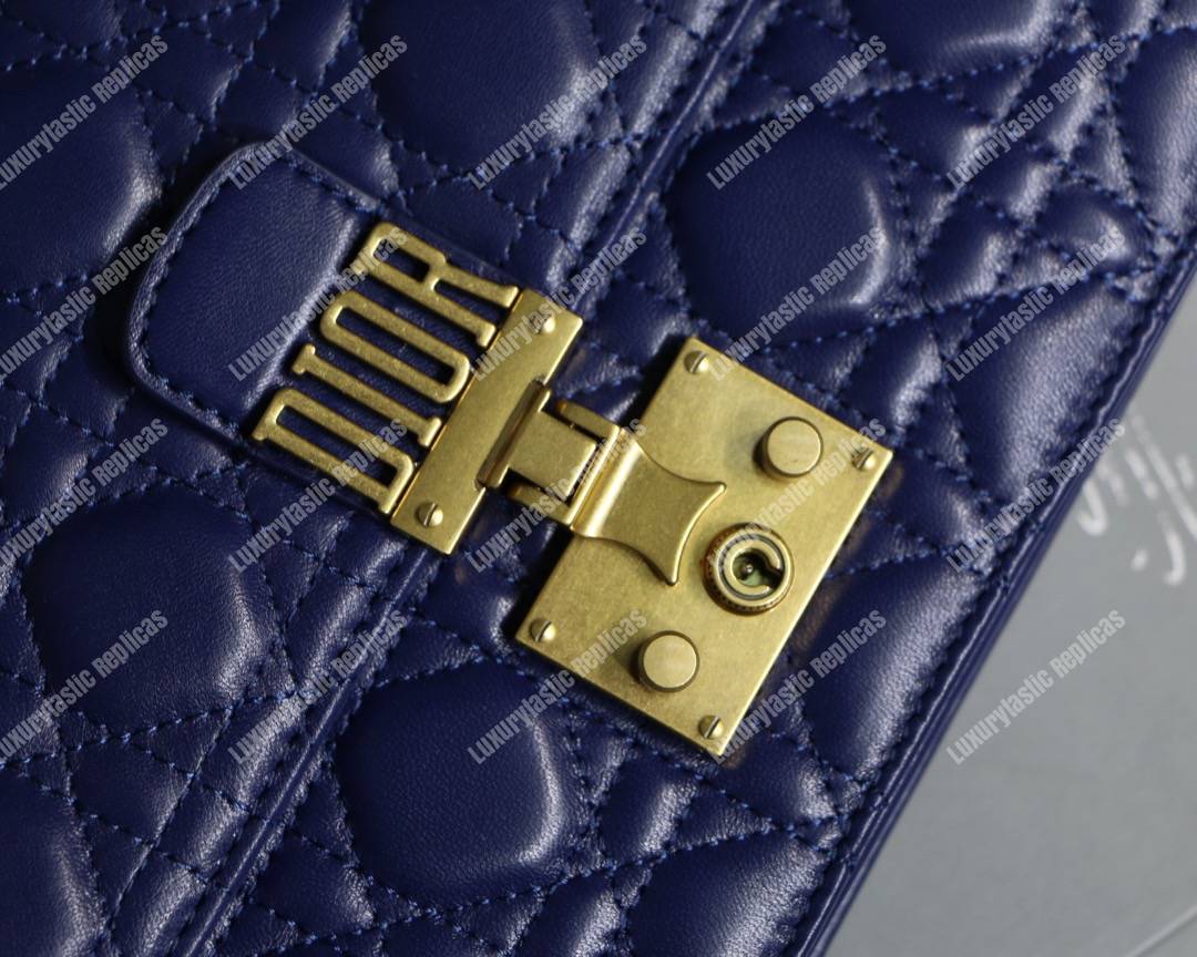 D*or lambskin D*oraddict flap bag blue