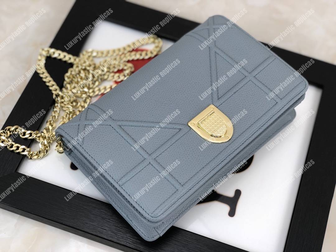 D*orama calfskin clutch gris