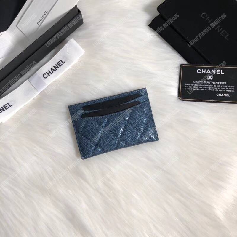 Ch*el classic card holder blue