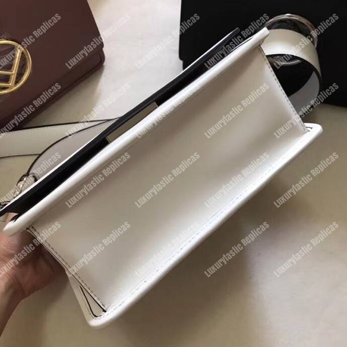 F**di kan i f white leather bag