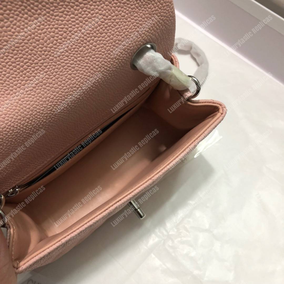 Ch*el mini flap bag pink