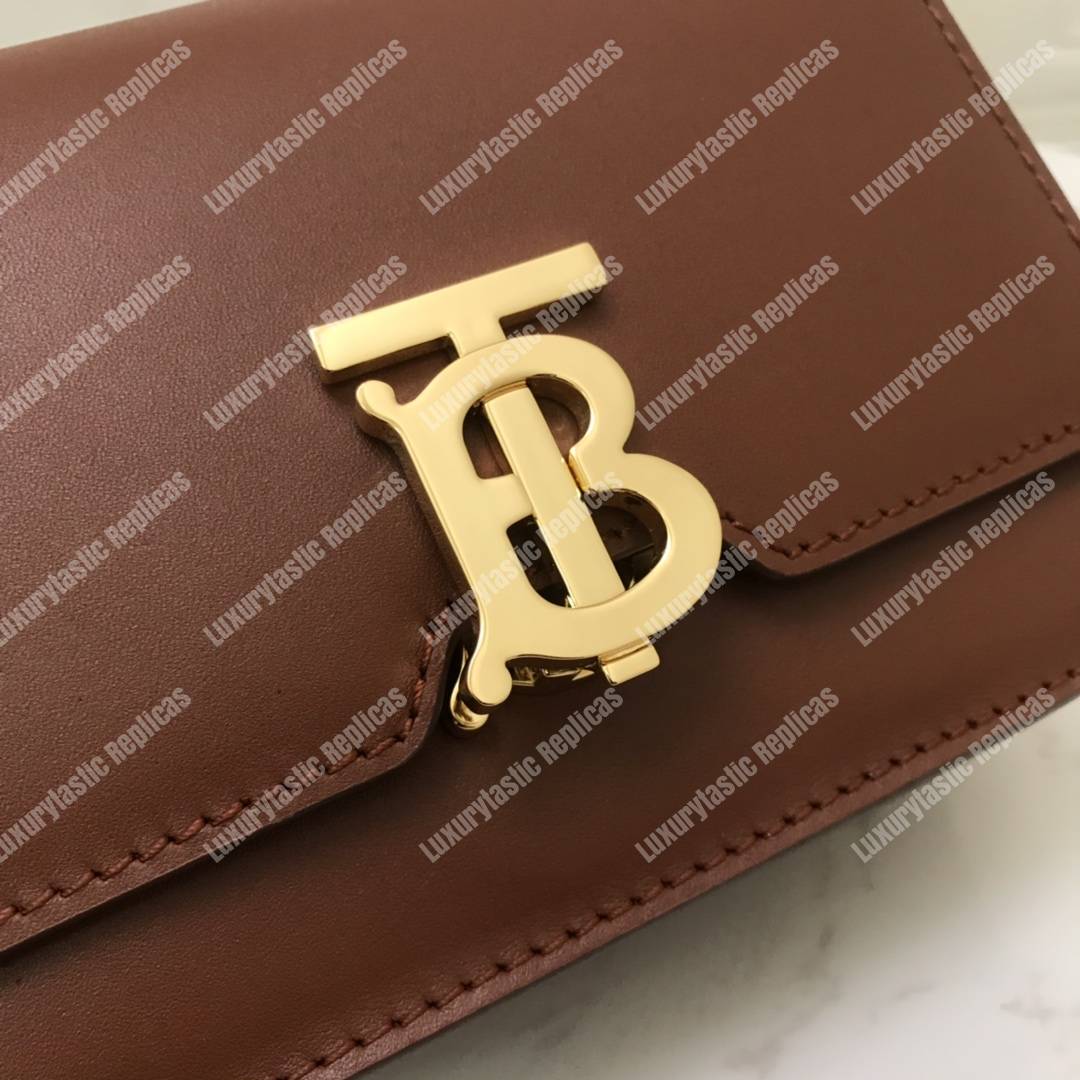 B**rry belted leather tb bag brown