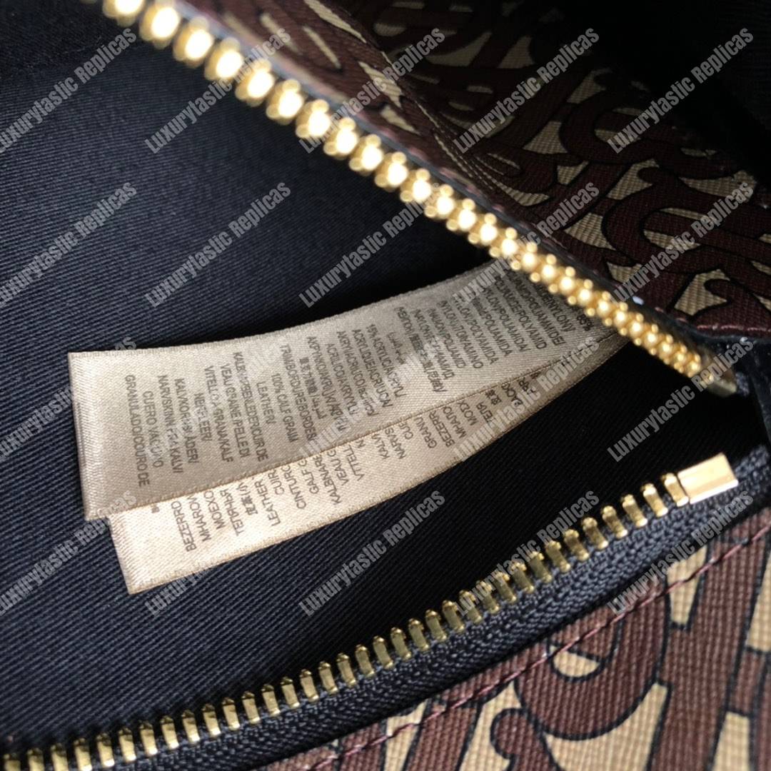 B**rry monogram stripe e-canvas portrait tote bag bridle brown