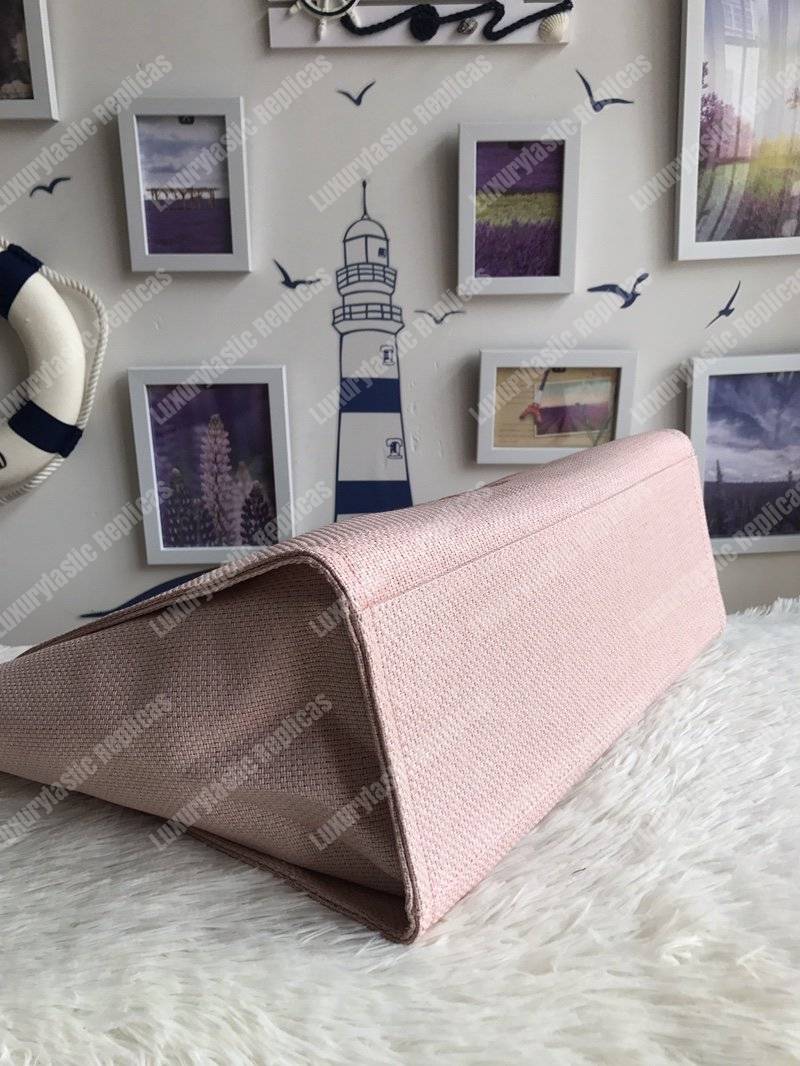 Ch*el deauville fabric tote pink/fuchsia