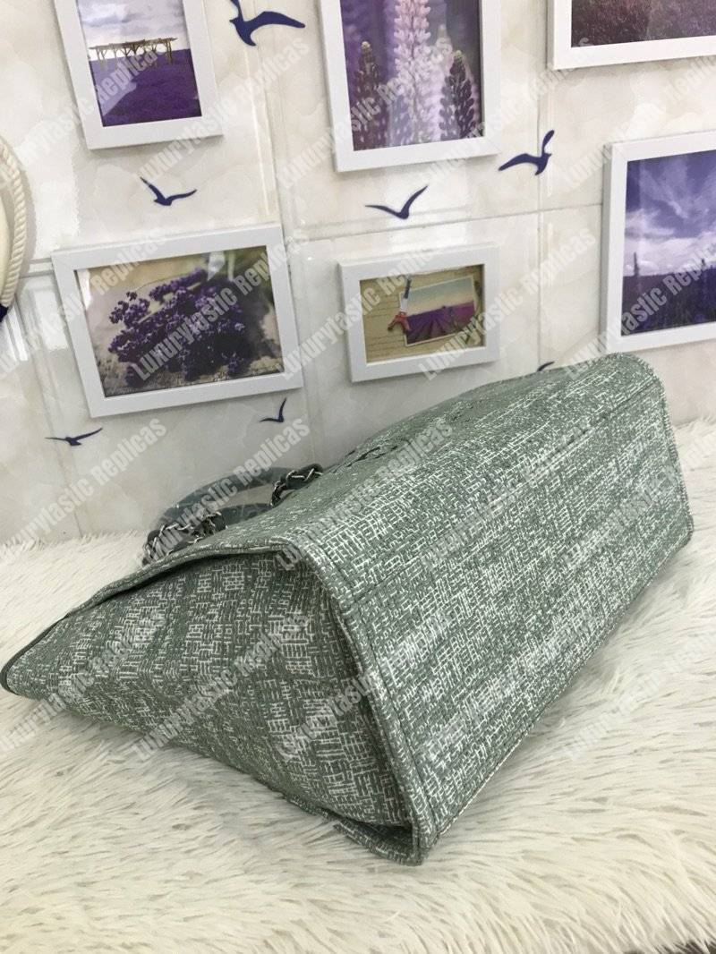 Ch*el deauville fabric tote sage green