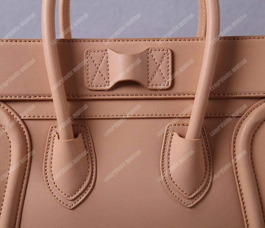 Ce**e mini luggage handbag drummed calfskin brown