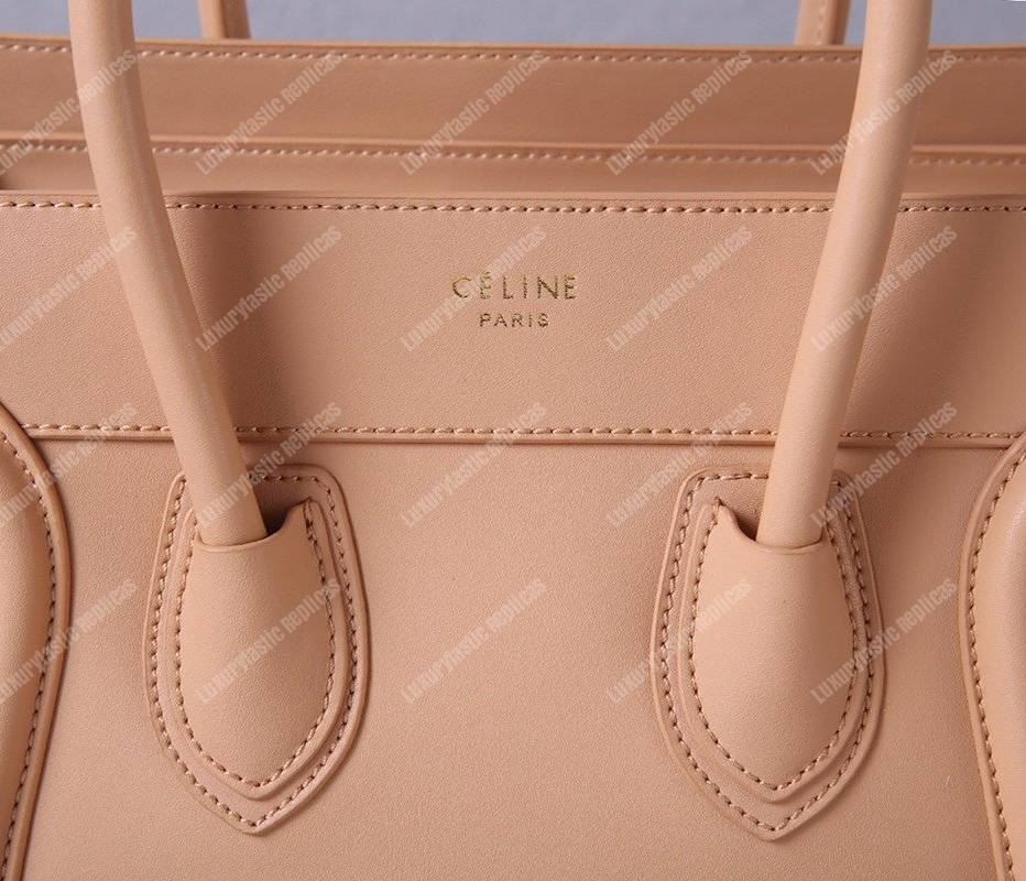 Ce**e mini luggage handbag drummed calfskin brown