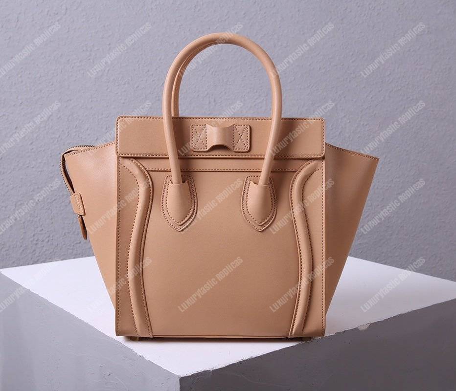 Ce**e mini luggage handbag drummed calfskin brown