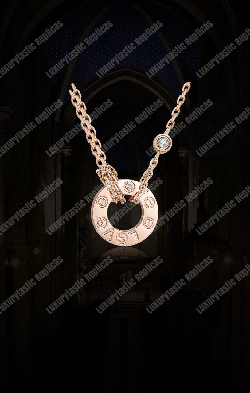 Cartier Love 2 Diamonds Necklace Replica