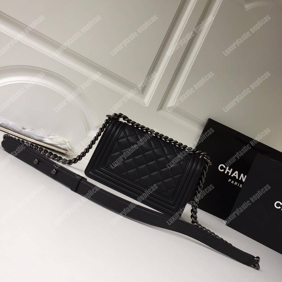 small boy Ch*el handbag black