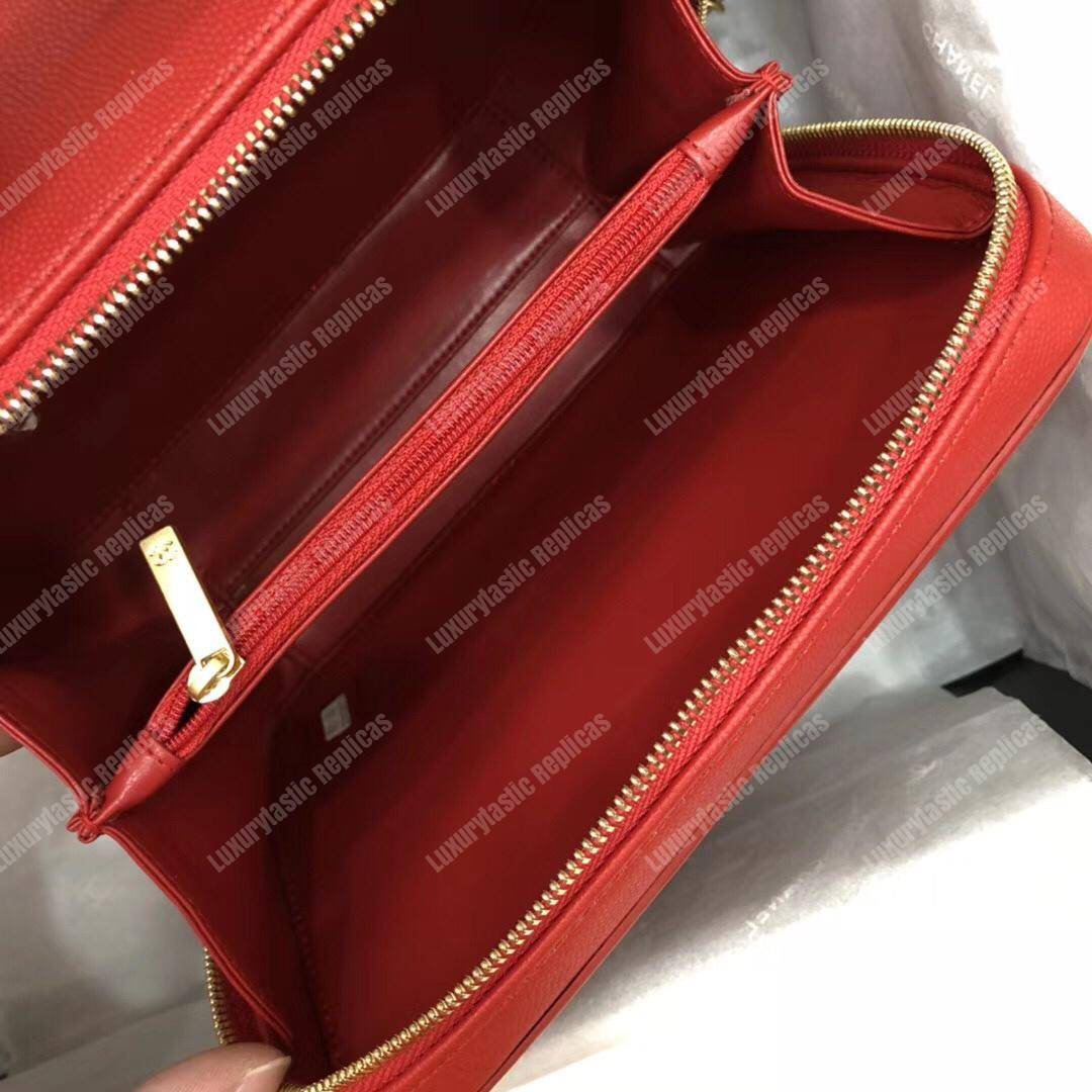 Ch*el medium vanity case red