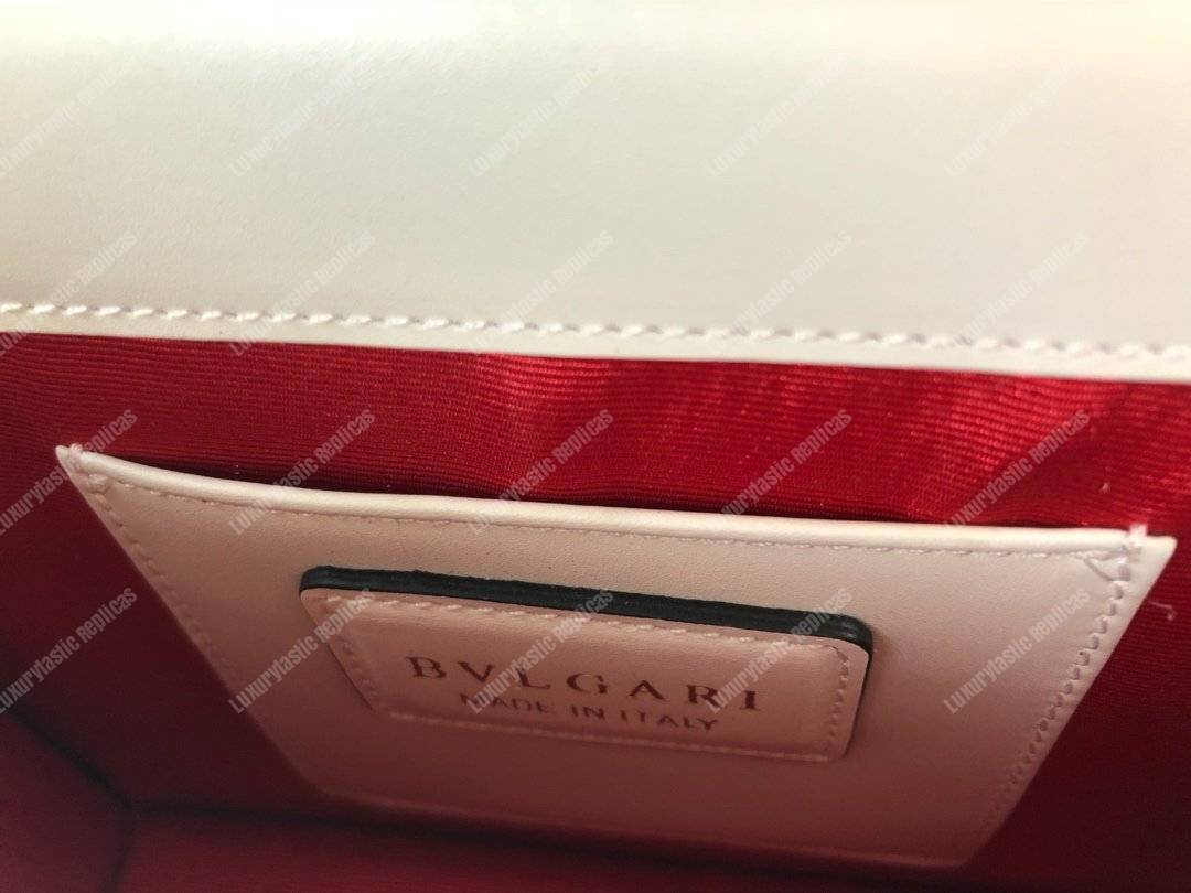 BVL Serpenti Forever Flap Cover Bag White Agate
