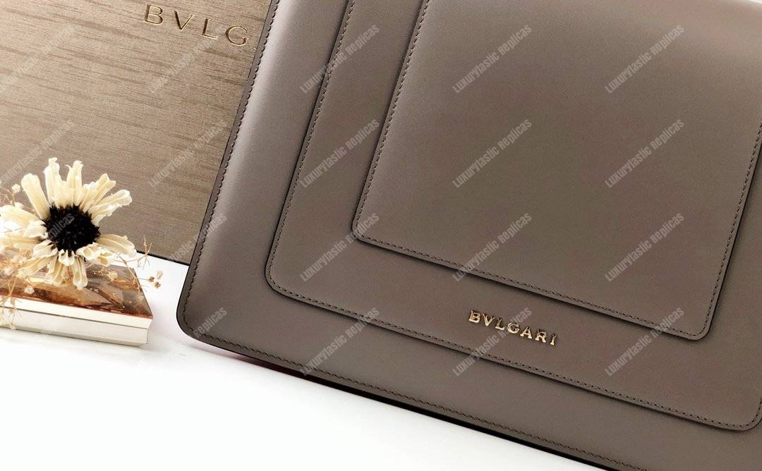 BVL Serpenti Forever Flap Cover Medium Bag Moonrock