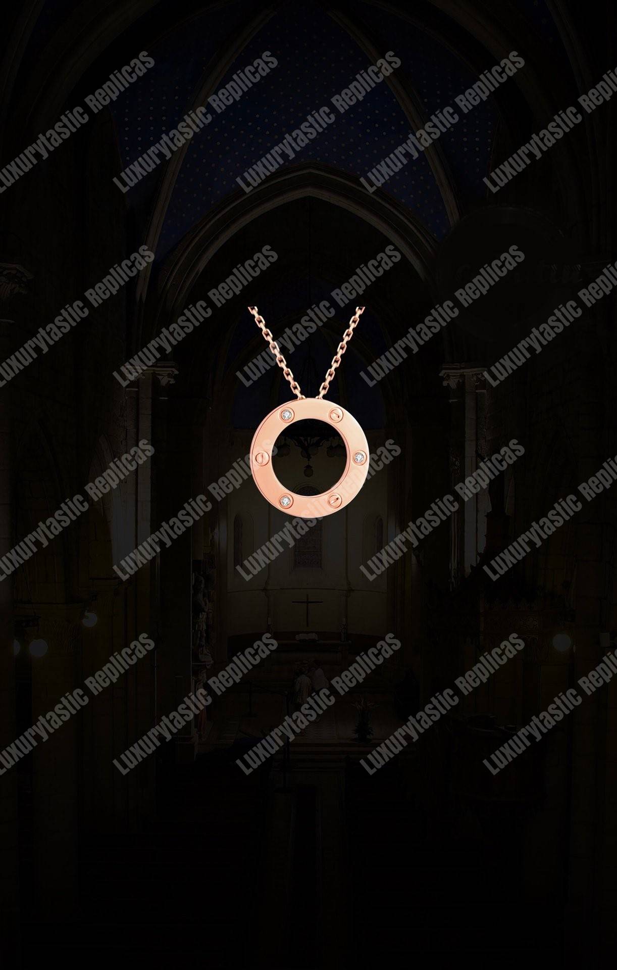 Cartier Love 3 Diamonds Necklace Replica