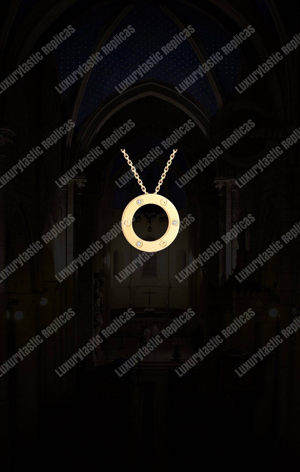 Cartier Love 3 Diamonds Necklace Replica