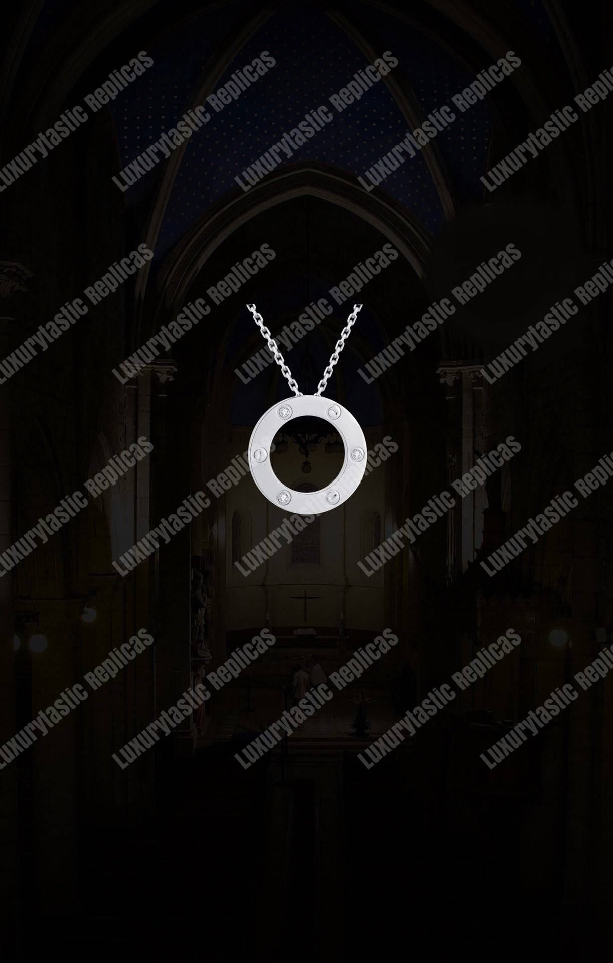 Cartier Love 3 Diamonds Necklace Replica