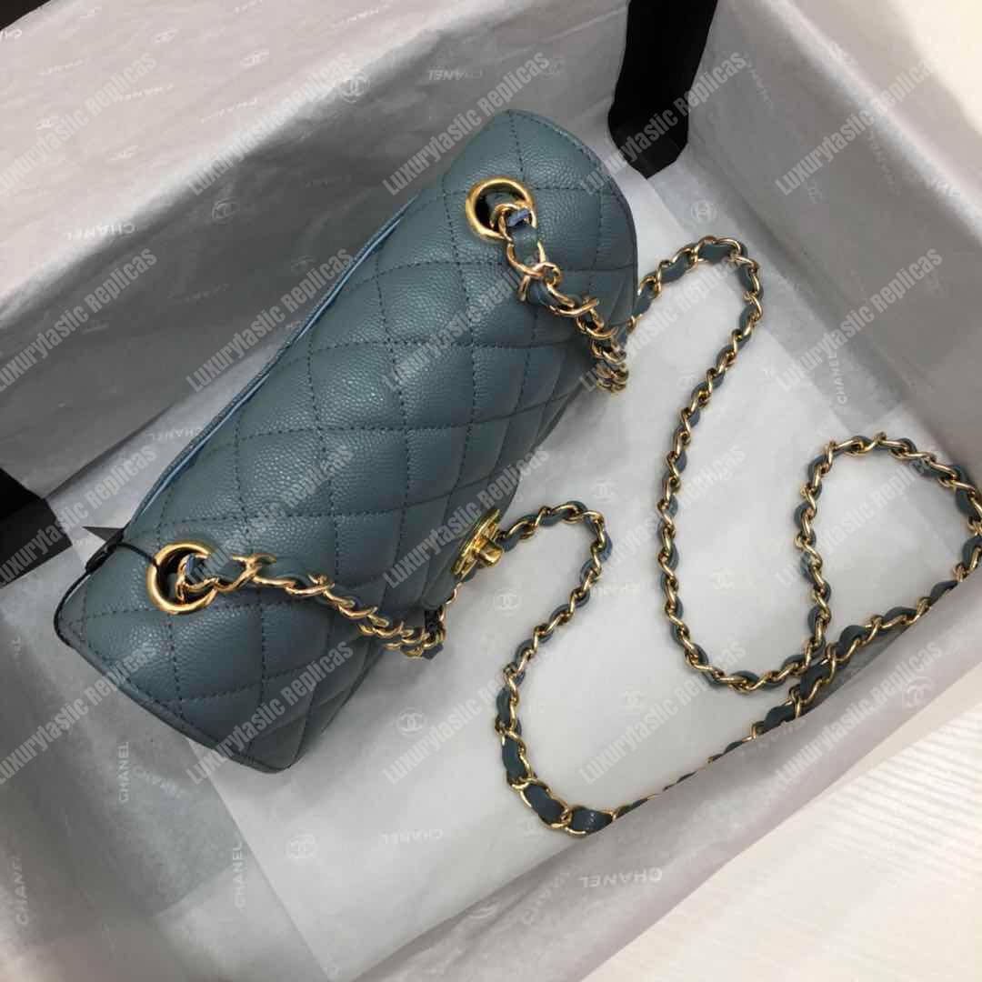 Ch*el mini flap bag dark grey