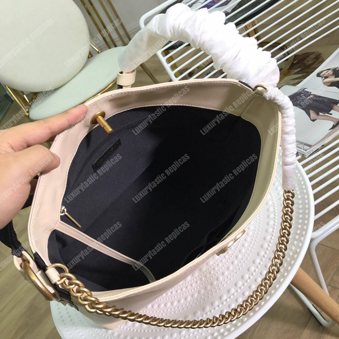 Ch*el hobo handbag white