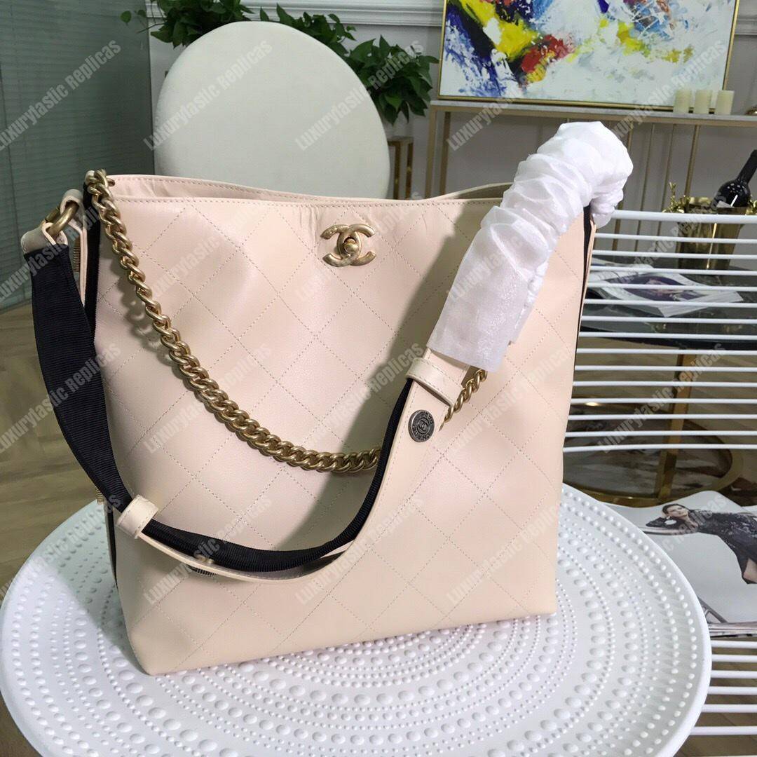 Ch*el hobo handbag white