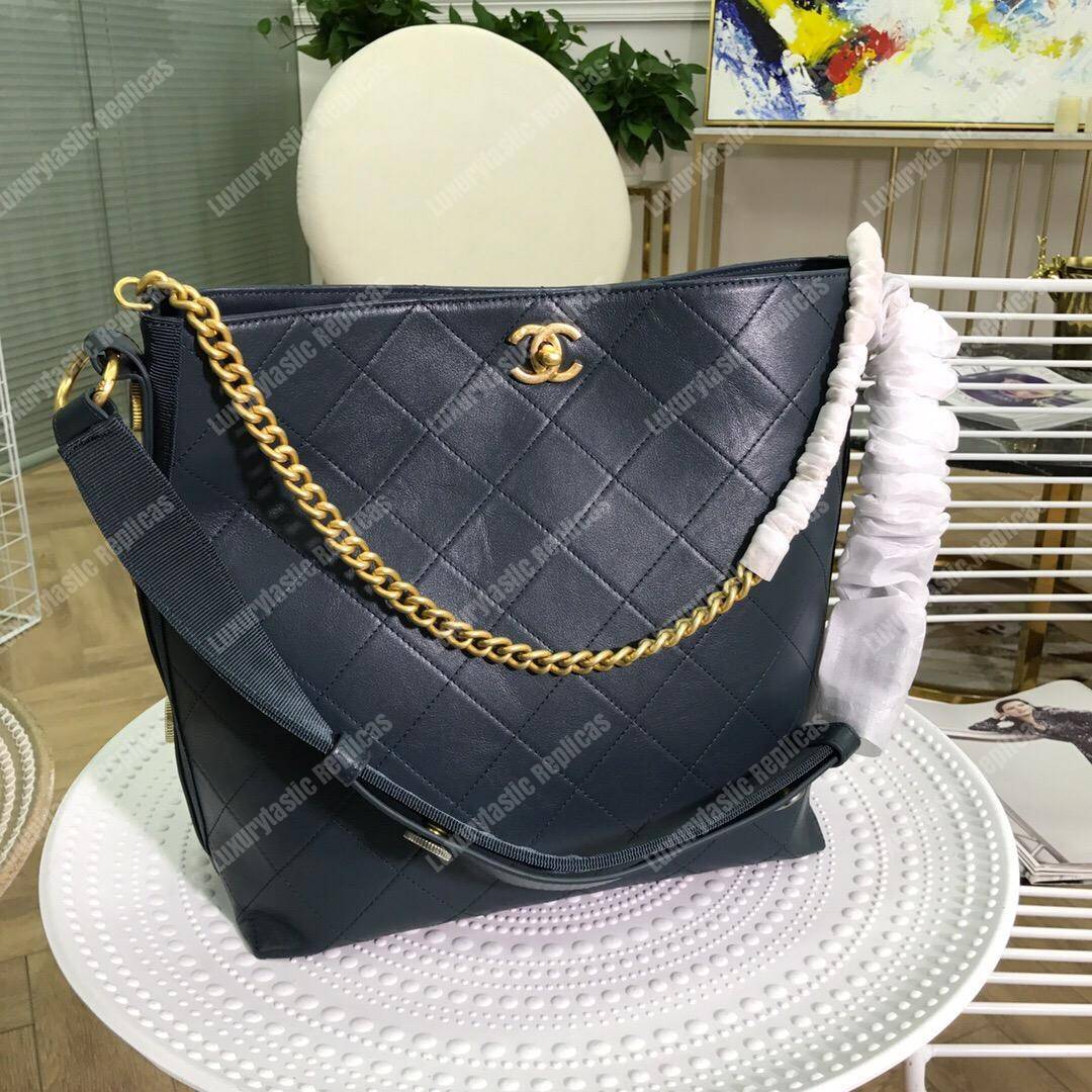 Ch*el hobo handbag blue