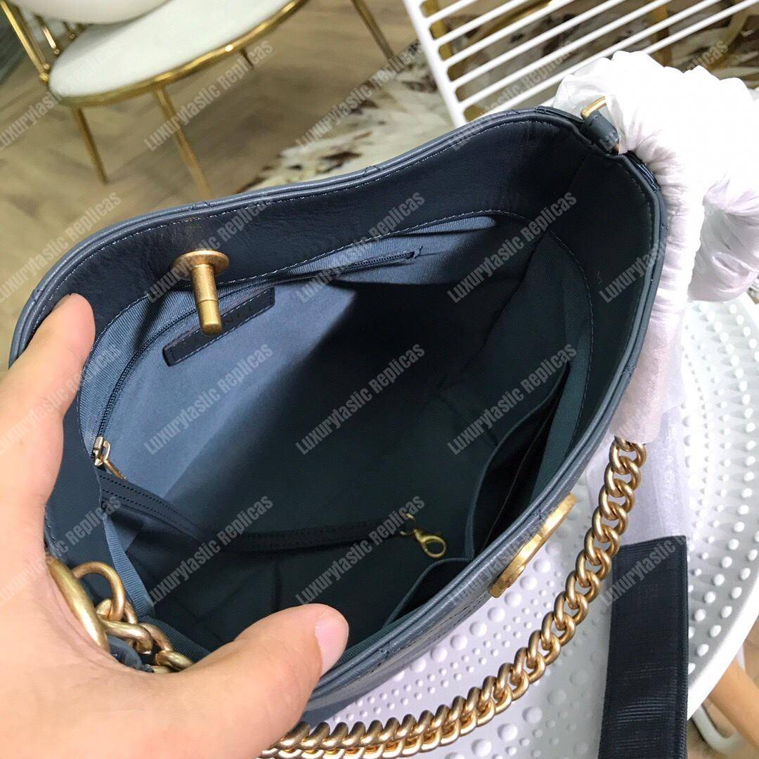 Ch*el hobo handbag blue