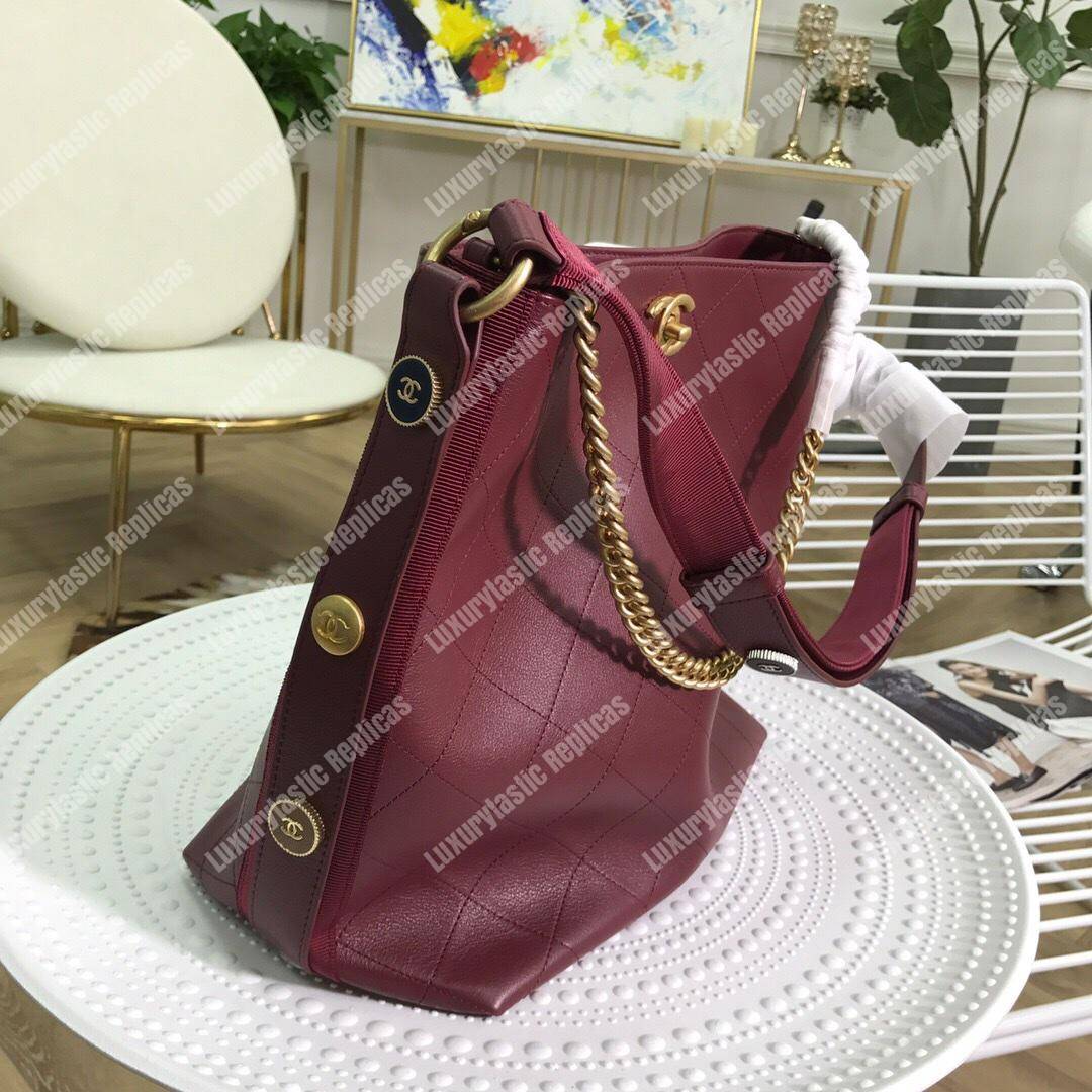 Ch*el hobo handbag burgundy