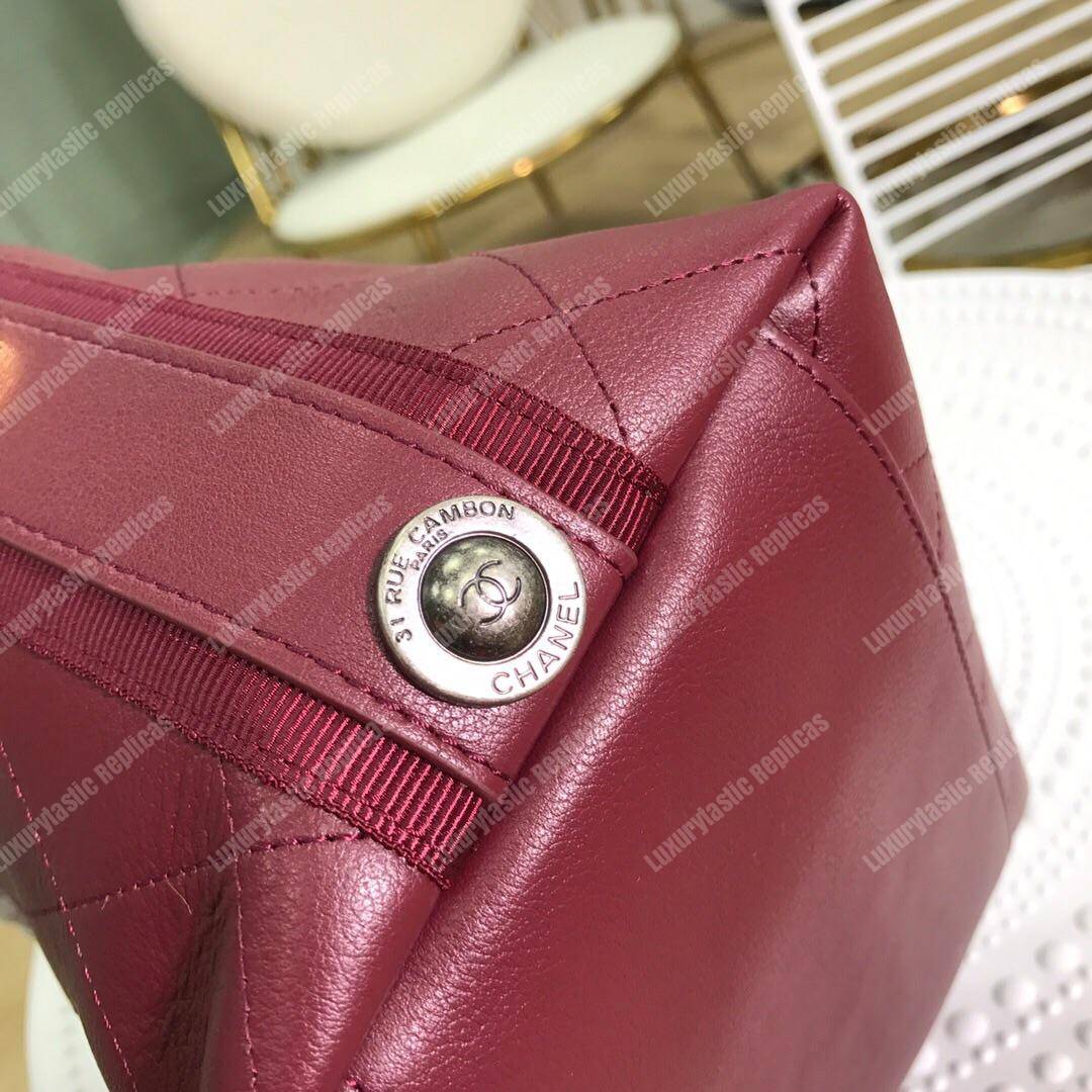 Ch*el hobo handbag burgundy