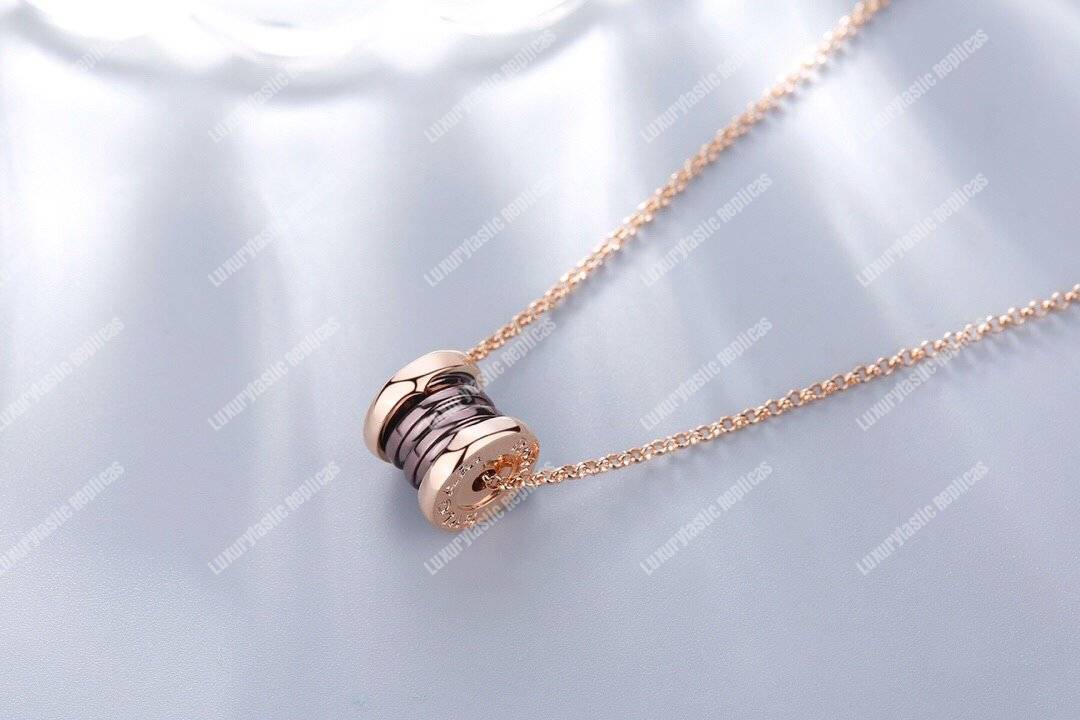 B*l*ai b.zero1 necklace rose gold brown