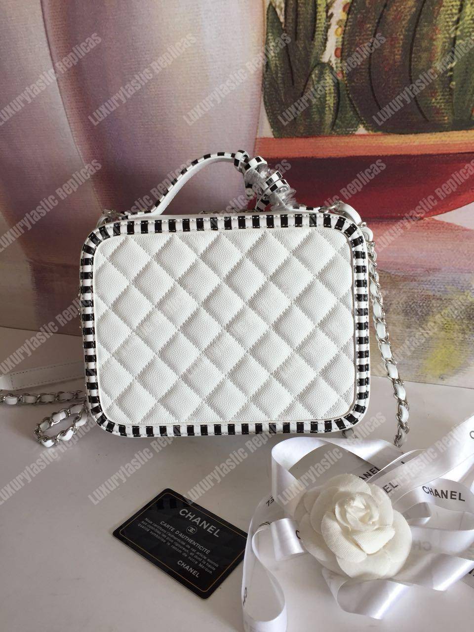 Ch*el medium vanity case white
