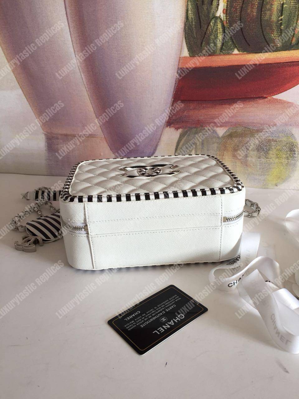 Ch*el medium vanity case white