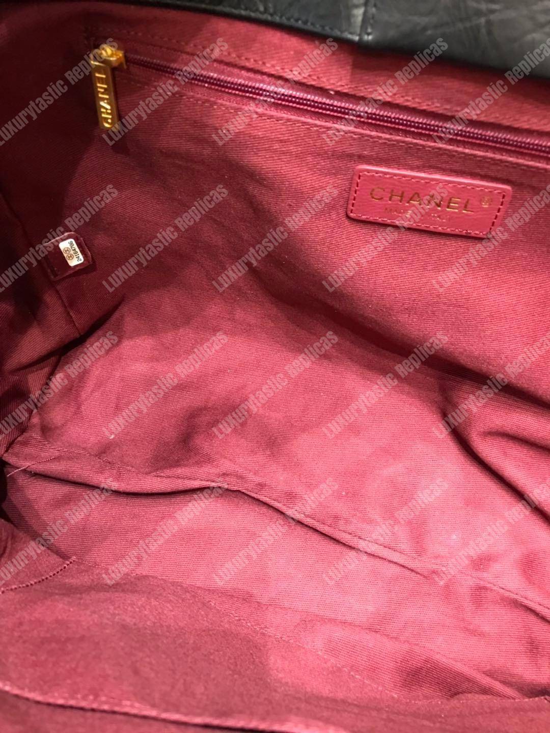 Ch*el large shopping bag black (38cm)