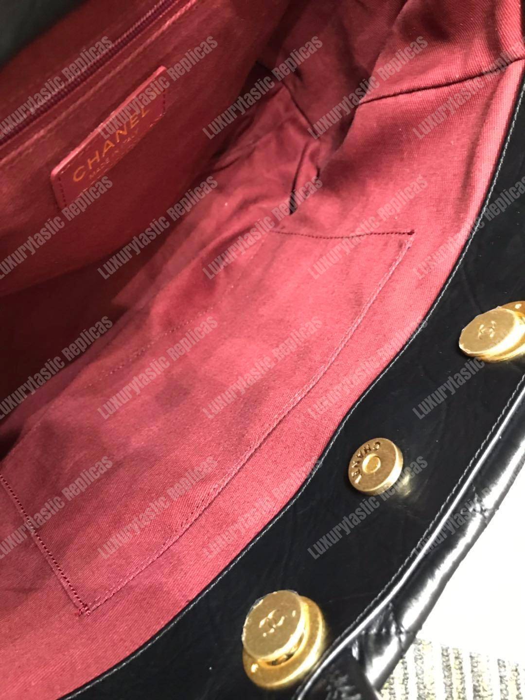 Ch*el large shopping bag black (38cm)