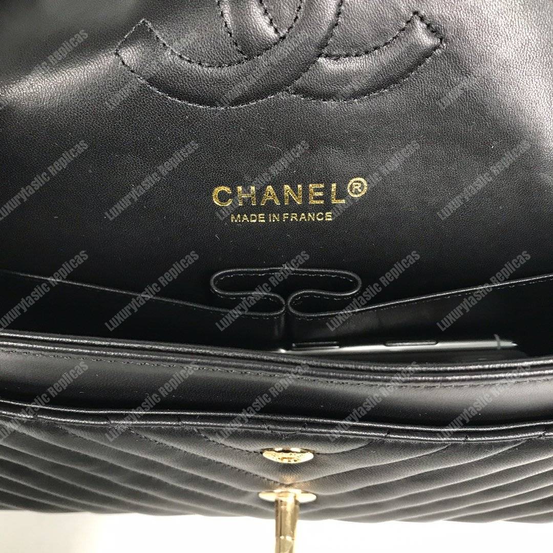 Ch*el classic medium handbag black