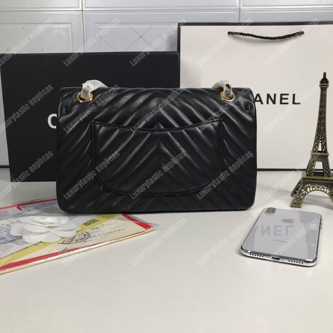 Ch*el classic medium handbag black