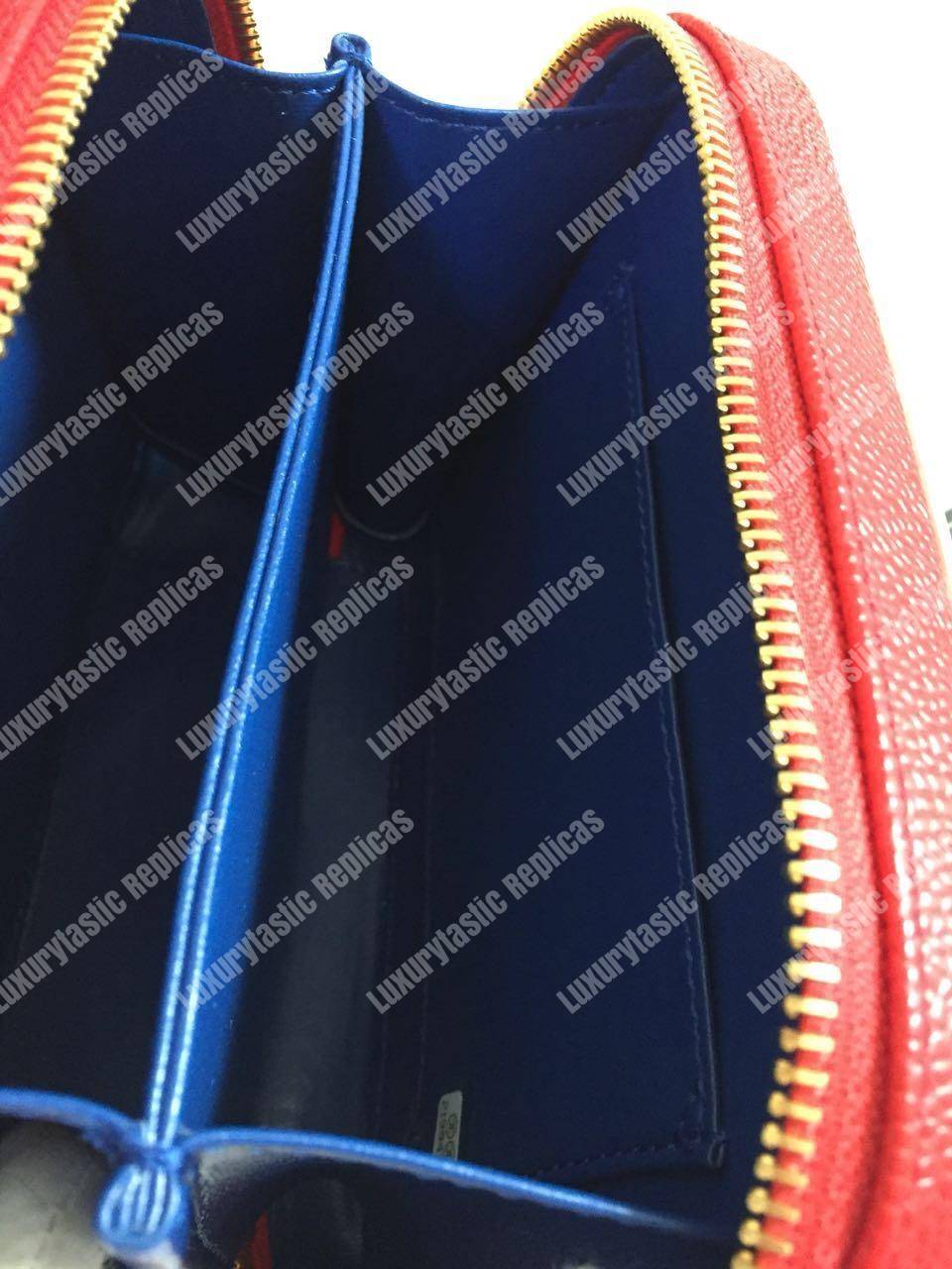 Ch*el small vanity case dark blue