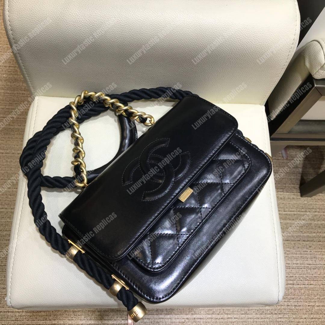 Ch*el flap bag black