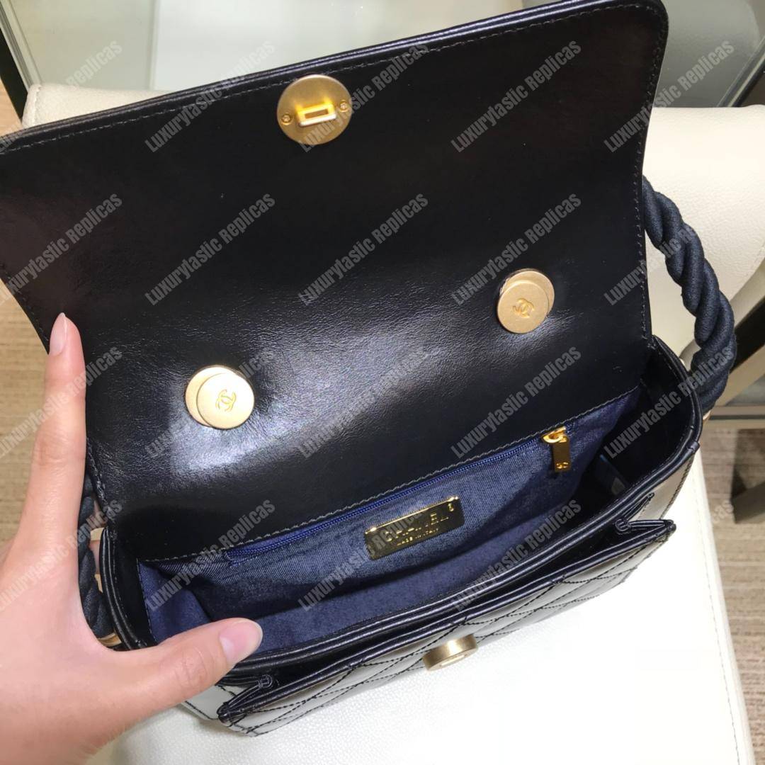 Ch*el flap bag black