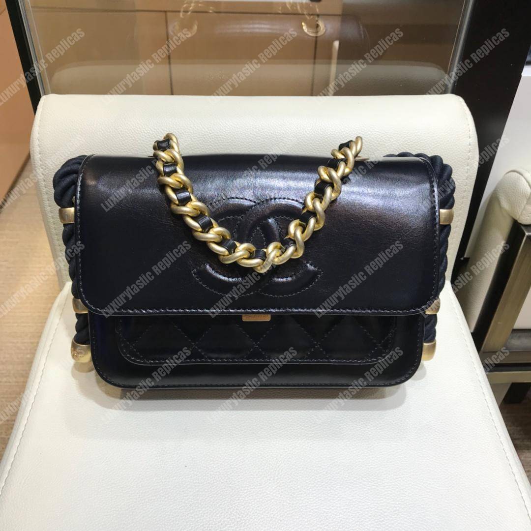 Ch*el flap bag black