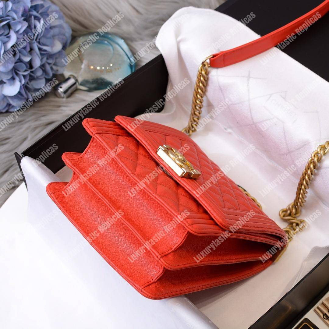 Ch*el boy handbag red