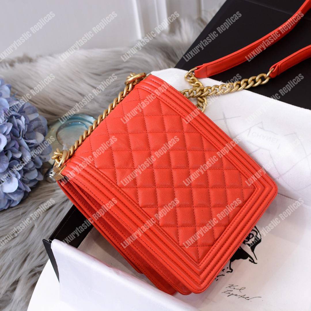 Ch*el boy handbag red