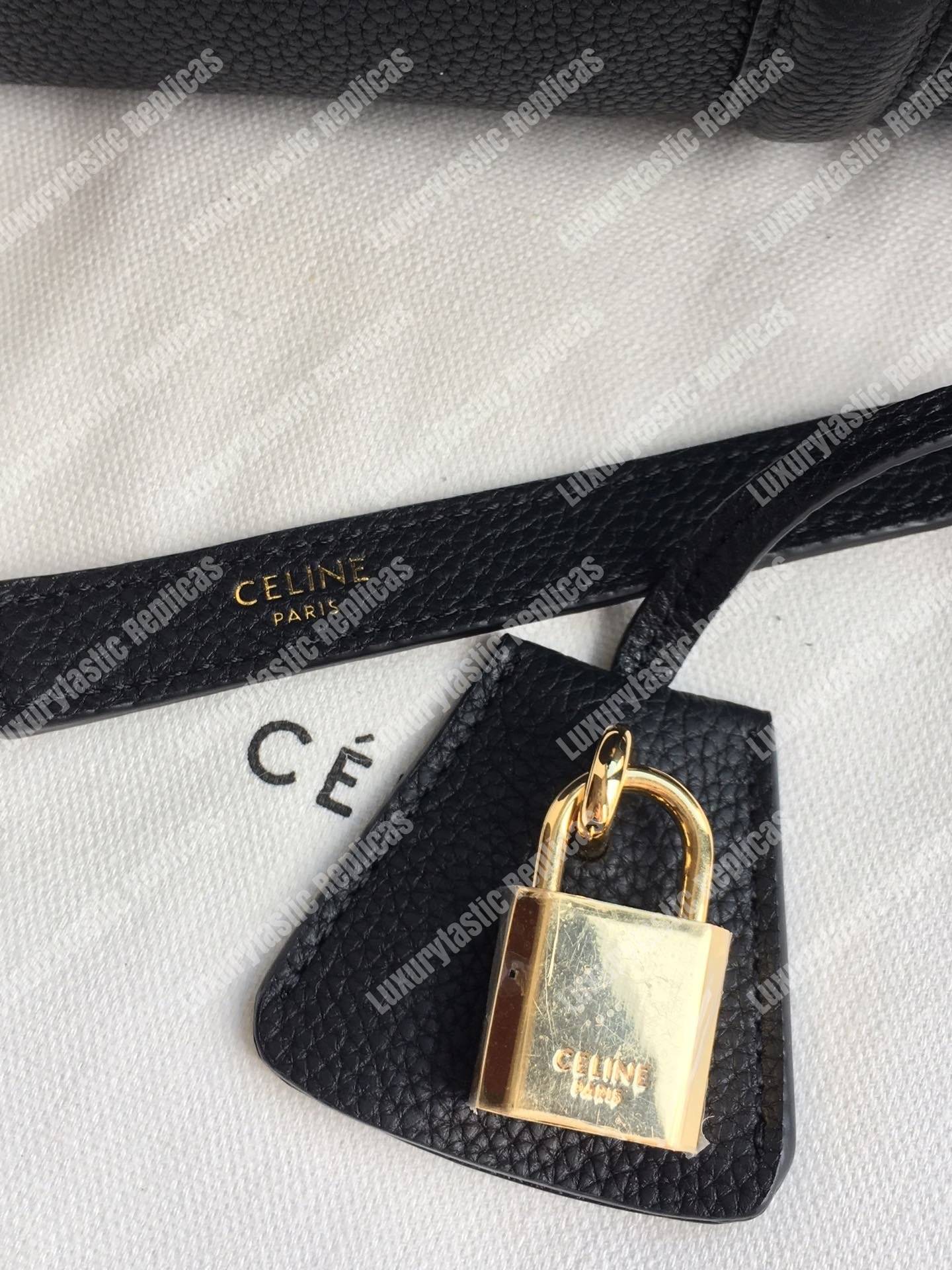 Ce**e small 16 bag in grained calfskin black