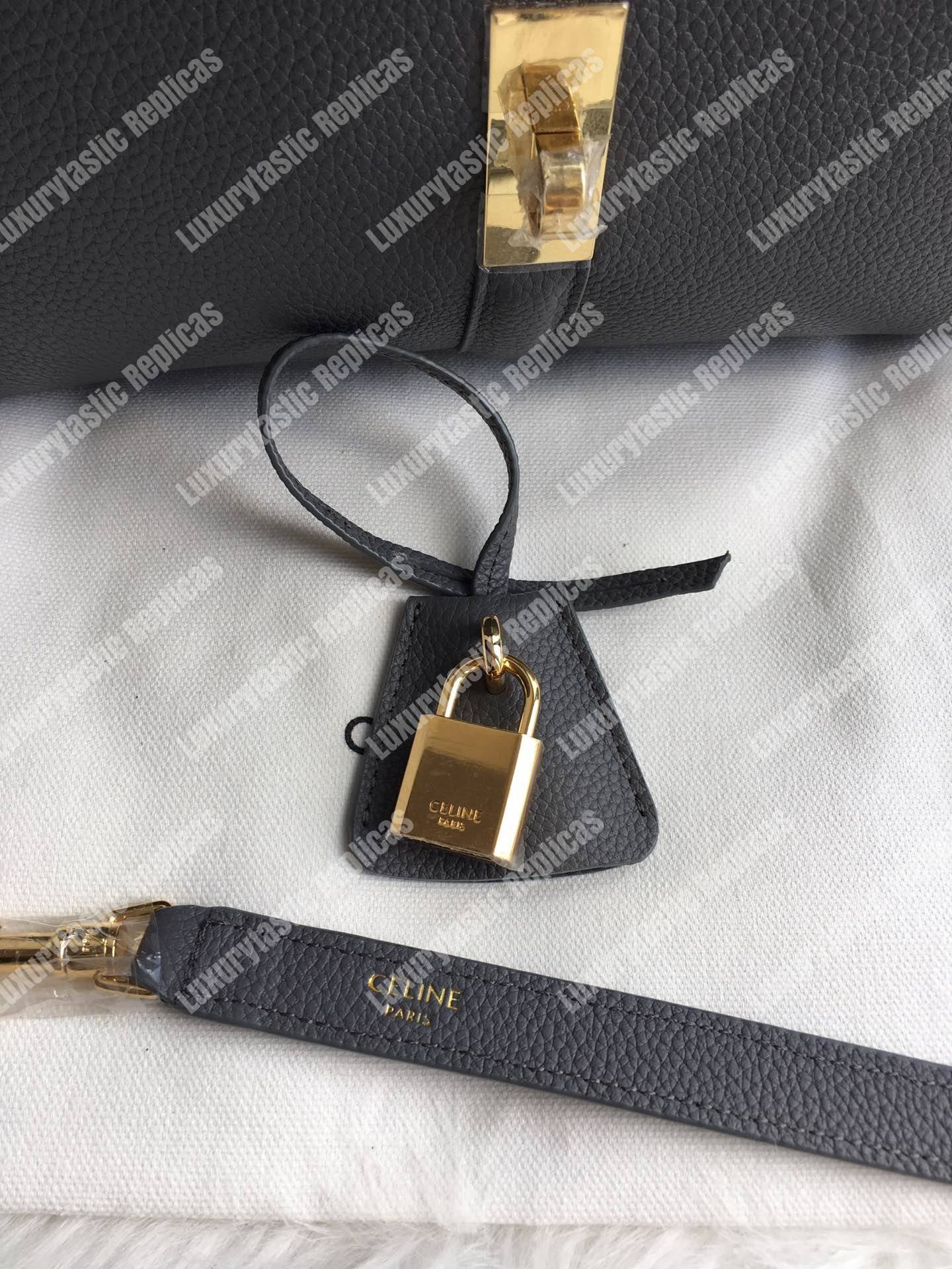Ce**e small 16 bag in grained calfskin medium grey