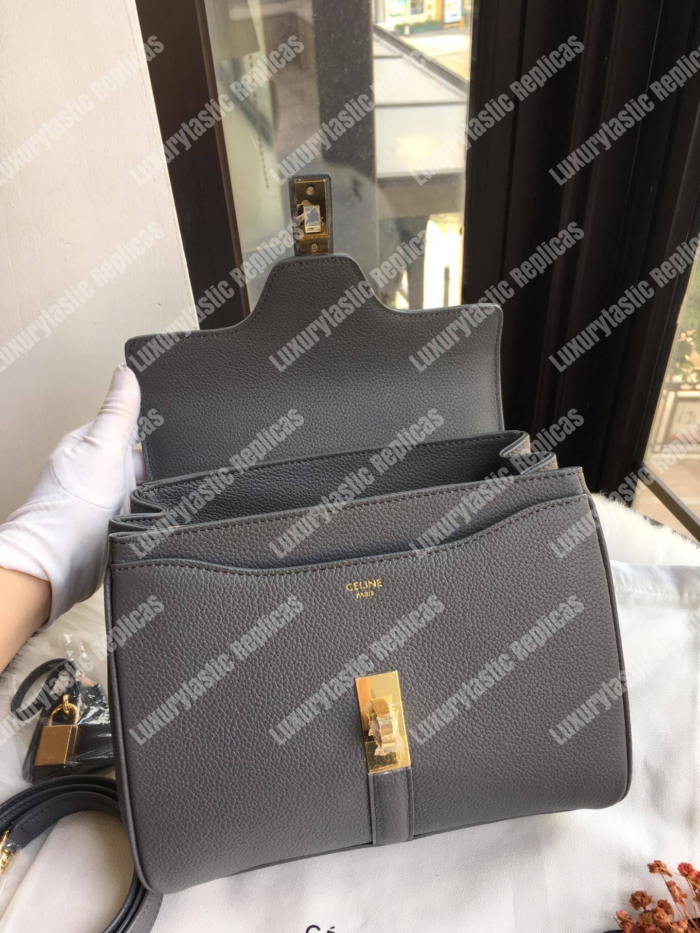 Ce**e small 16 bag in grained calfskin medium grey